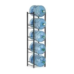 NEX&trade; 5-Tier 5-Gallon Water Bottle Storage Rack Black