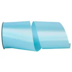 JAM Paper 4" x 50yd. Satin Allure Single Face Ribbon Ocean Blue