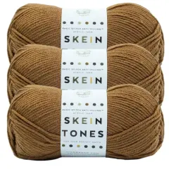 3 Pack Lion Brand&reg; Basic Stitch Anti Pilling&trade; Skein Tones YarnNutmeg