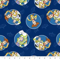 Springs Creative Disney&reg; Pixar Buzz & Woody Badges Cotton Fabric