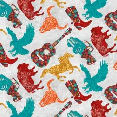 Fabric Editions White Southwest Sunset Cotton Fabric