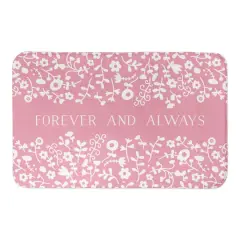 Heart Floral Pattern 21" x 34" Bath Mat