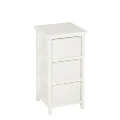 Honey Can Do 25" Small White Storage Cabinet