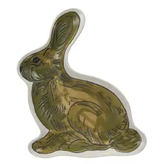 Hello Honey&reg; 9.5" Brown Hand-Painted Stoneware Rabbit Plate