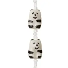 Black & White Ceramic Panda Beads, 19mm by Bead Landing&trade;