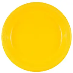 JAM Paper 10.25" Yellow Plastic Party Plates, 20ct. Assorted