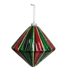 7.75" Jumbo Red, Green & Gold Shatterproof Diamond Ornament by Ashland&reg;