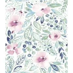 RoomMates Clara Jean April Showers Peel & Stick Wallpaper Pink/Green