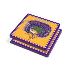 3D StadiumView Coasters Minnesota Vikings