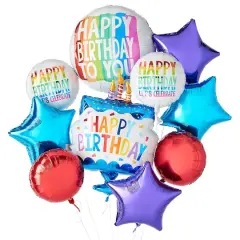 Rainbow Wishes Foil Balloon Bundle