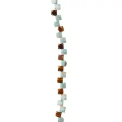 Blue & Brown Czech Glass Cube Beads, 6mm by Bead Landing&trade;