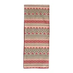Hello Honey&reg; 72" Multicolor Embroidered Woven Jacquard Reversible Table Runner