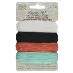 Beadsmith&reg; Knot-it!&trade; Waxed Brazilian Cord Ocean Dreams