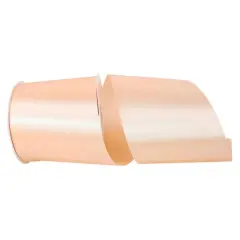JAM Paper 4" x 50yd. Satin Allure Single Face Ribbon Petal Peach