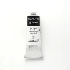 Sennelier Ivory Black Egg Tempera Tube, 34mL