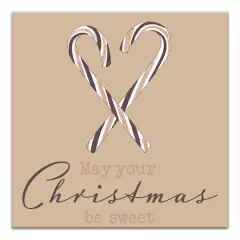 Sweet Christmas Candy Cane Canvas Wall Art