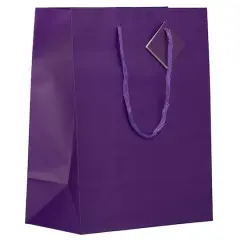 JAM Paper Large Matte Gift Bags, 100ct. Purple