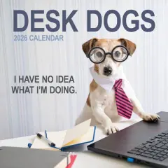 2026 Desk Dogs Wall Calendar