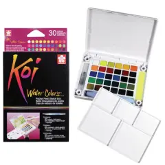 Koi&reg; Water Colors&trade; 30 Color Pocket Field Sketch Box
