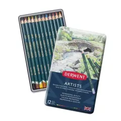 Derwent&reg; Artists Colored Pencil 12 Color Tin Set