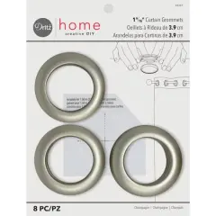 Dritz&reg; Home 1.562" Curtain Grommets, 8ct. Champagne