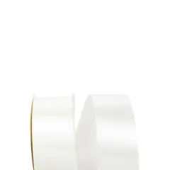 JAM Paper 1.875" x 50yd. Single Face Satin Allure Ribbon White