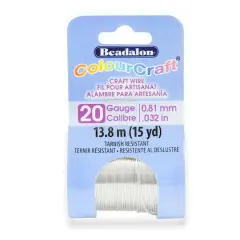 Beadalon&reg; ColourCraft&reg; 20 Gauge Silver Color Wire
