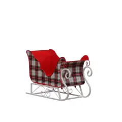13.5" Plaid Sleigh Tabletop D&eacute;cor by Ashland&reg;
