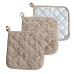 DII&reg; Terry Cloth Potholders, 3ct. Stone