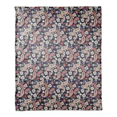 Patriotic Paisley Coral Fleece Blanket
