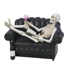 8.75" Skeleton Lounging with Drink Tabletop D&eacute;cor by Ashland&reg;