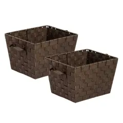 Honey Can Do Woven Bins, 2ct. Espresso