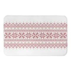 Designs Direct Knit Snowflakes Bath Mat, 34" x 21"