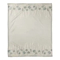 Shell & Border Coral Fleece Blanket Blue/White