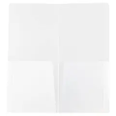 JAM Paper Clear Heavy Duty Plastic 2-Pocket Mini Folders, 6ct.
