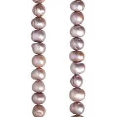 Dark Gray Pearl Potato Beads, 8mm by Bead Landing&trade;