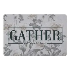Gather Here with Grateful Hearts Floor Mat, 18" x 27"