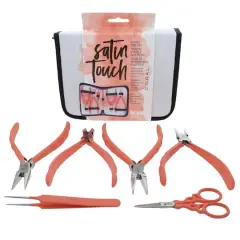 The Beadsmith&reg; Satin Touch&trade; Coral 6 Piece Tool Set