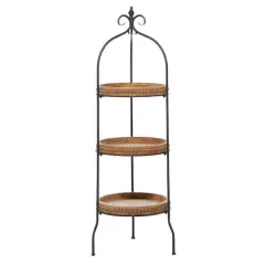 Brown Metal Traditional Shelving Unit, 51 " x 17 " x 17 "