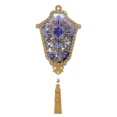 Wonderland Crafts Blue Lantern Christmas Ornament Bead Embroidery Kit