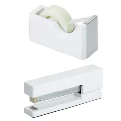 JAM Paper Stapler & Tape Dispenser Set White