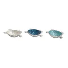 Silver Aluminum Coastal Serving Bowls, 3ct.