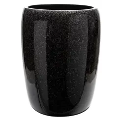 Elle D&eacute;cor Eclat Black Glitter Waste Bin