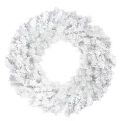 24" White Canadian Pine Artificial Christmas Wreath