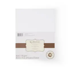White Gold 8.5" x 11" Shimmer Cardstock Paper by Recollections&trade;, 100 Sheets