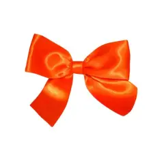 JAM Paper 4" Satin Twist Tie Bows, 50ct. Orange