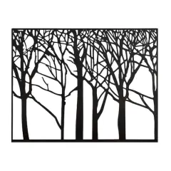 Black Metal Modern Trees Wall D&eacute;cor