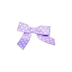 JAM Paper 2.5" Grosgrain Polka Dot Twist Tie Bows, 100ct. Light Orchid