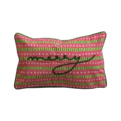 Hello Honey&reg; 20" Multicolor Merry Embroidered Lumbar Pillow