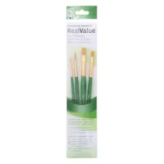 Princeton&trade; RealValue&trade; Golden Taklon 4 Piece Brush Set